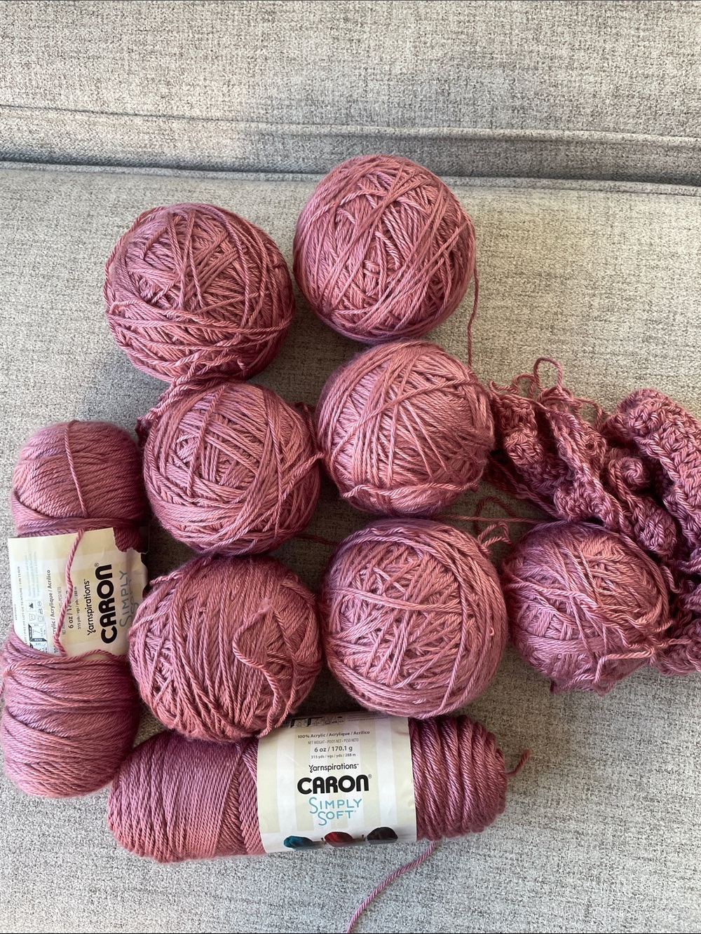 Caron Simply Soft Yarn 9 skeins
Plum Wine